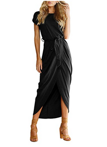 Slit Solid Dress